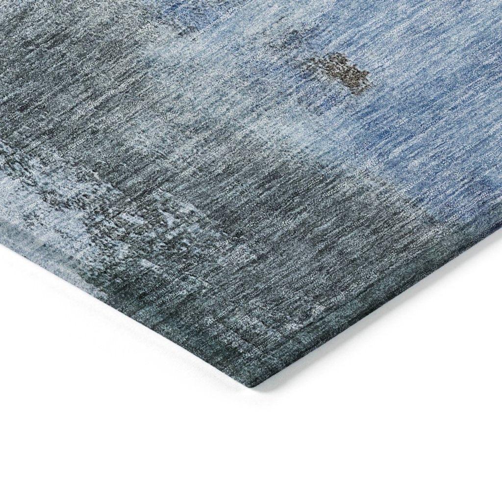 Vionna Blue Washable Indoor-Outdoor Rug-Outdoor Rugs-LOOMLAN Rugs-LOOMLAN