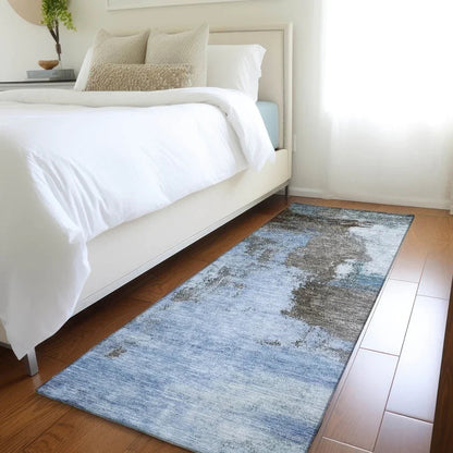 Vionna Blue Washable Indoor-Outdoor Rug-Outdoor Rugs-LOOMLAN Rugs-LOOMLAN