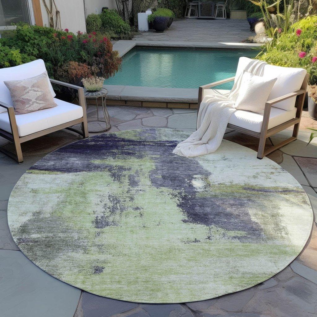 Vionna Fern Washable Indoor-Outdoor Rug-Outdoor Rugs-LOOMLAN Rugs-LOOMLAN