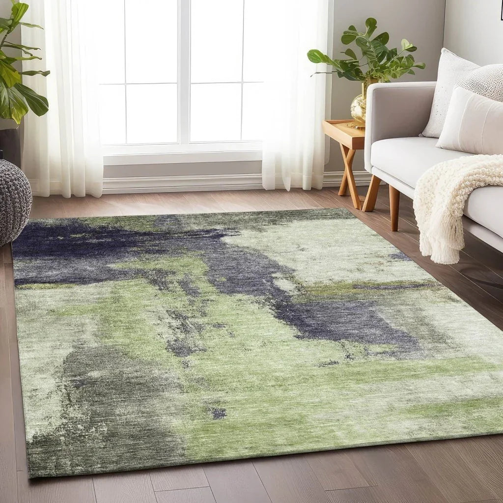 Vionna Fern Washable Indoor-Outdoor Rug-Outdoor Rugs-LOOMLAN Rugs-LOOMLAN