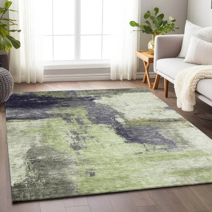 Vionna Fern Washable Indoor-Outdoor Rug-Outdoor Rugs-LOOMLAN Rugs-LOOMLAN