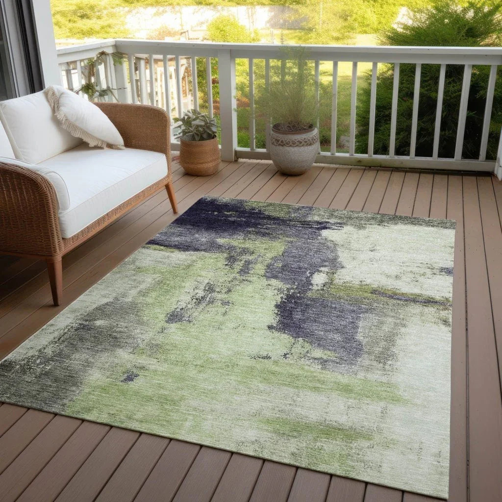Vionna Fern Washable Indoor-Outdoor Rug-Outdoor Rugs-LOOMLAN Rugs-LOOMLAN