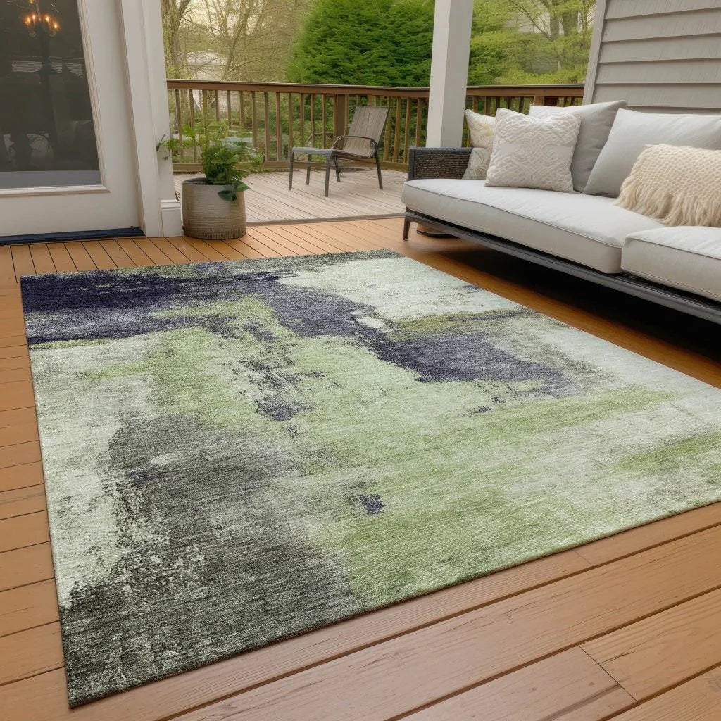 Vionna Fern Washable Indoor-Outdoor Rug-Outdoor Rugs-LOOMLAN Rugs-LOOMLAN