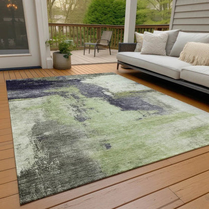 Vionna Fern Washable Indoor-Outdoor Rug-Outdoor Rugs-LOOMLAN Rugs-LOOMLAN