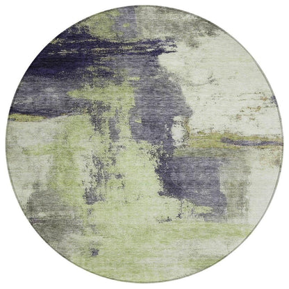 Vionna Fern Washable Indoor-Outdoor Rug-Outdoor Rugs-LOOMLAN Rugs-8' x 8'-LOOMLAN