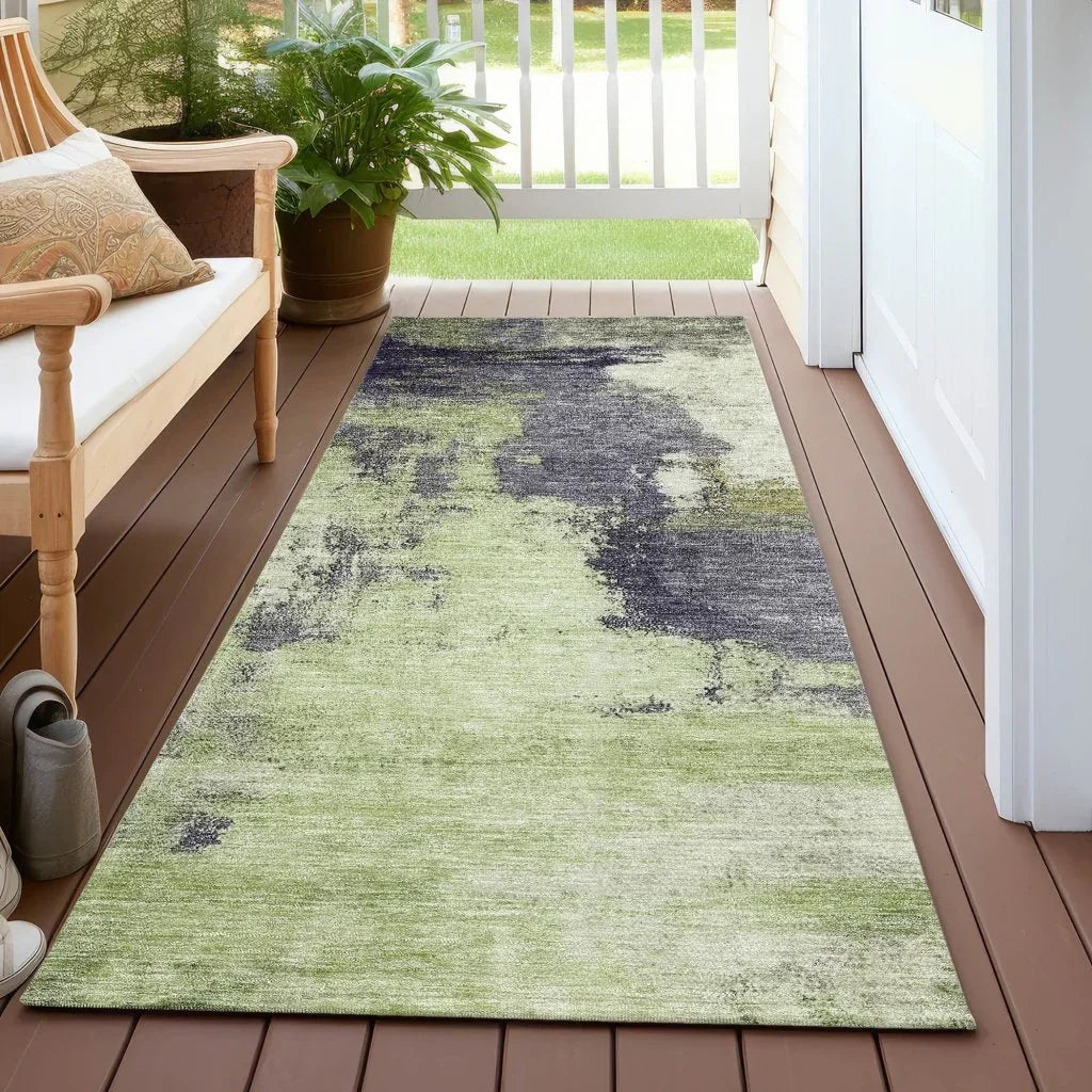 Vionna Fern Washable Indoor-Outdoor Rug-Outdoor Rugs-LOOMLAN Rugs-LOOMLAN