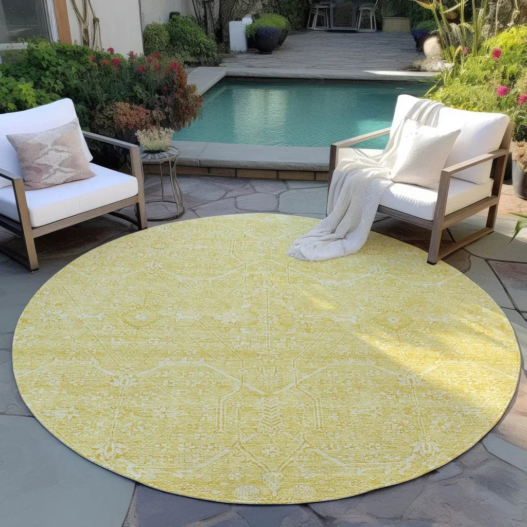 Virellia Gold Washable Indoor - Outdoor Rug - LOOMLAN - LOOMLAN Rugs - Outdoor Rugs