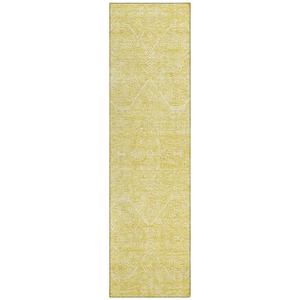 Virellia Gold Washable Indoor - Outdoor Rug - LOOMLAN - LOOMLAN Rugs - Outdoor Rugs