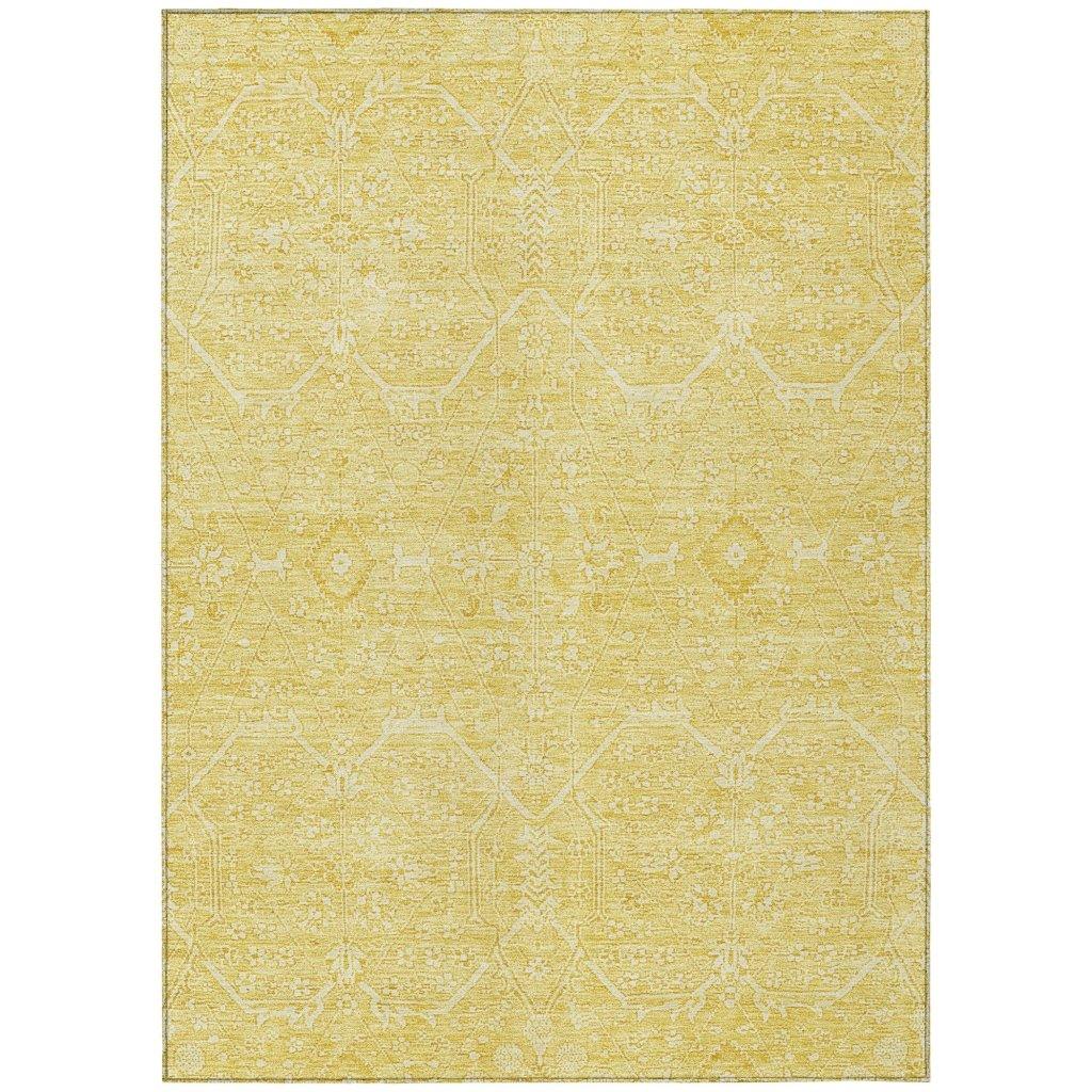 Virellia Gold Washable Indoor - Outdoor Rug - LOOMLAN - LOOMLAN Rugs - Outdoor Rugs