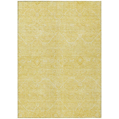 Virellia Gold Washable Indoor - Outdoor Rug - LOOMLAN - LOOMLAN Rugs - Outdoor Rugs