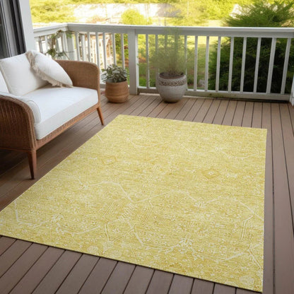 Virellia Gold Washable Indoor - Outdoor Rug - LOOMLAN - LOOMLAN Rugs - Outdoor Rugs
