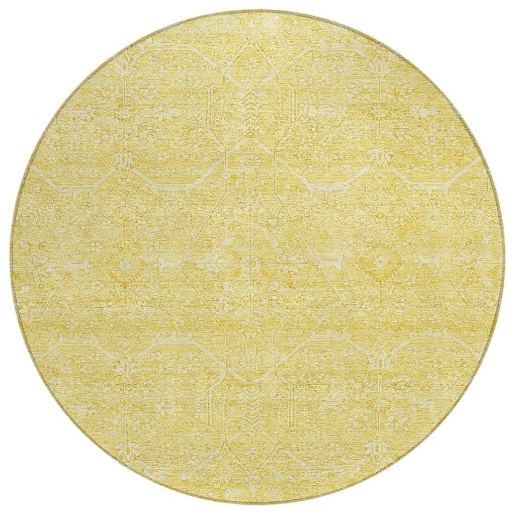 Virellia Gold Washable Indoor - Outdoor Rug - LOOMLAN - LOOMLAN Rugs - Outdoor Rugs
