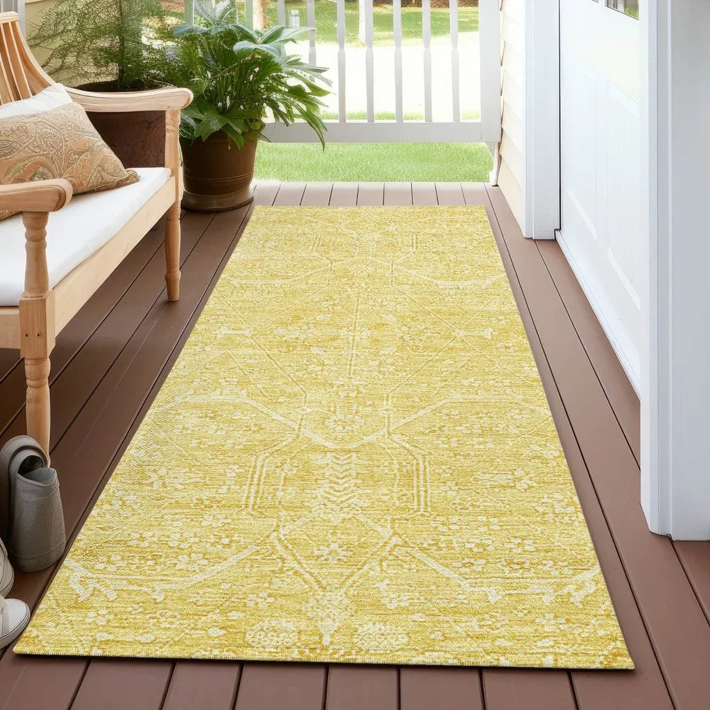 Virellia Gold Washable Indoor - Outdoor Rug - LOOMLAN - LOOMLAN Rugs - Outdoor Rugs