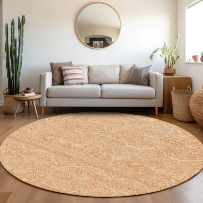 Virellia Orange Washable Indoor - Outdoor Rug - LOOMLAN - LOOMLAN Rugs - Outdoor Rugs