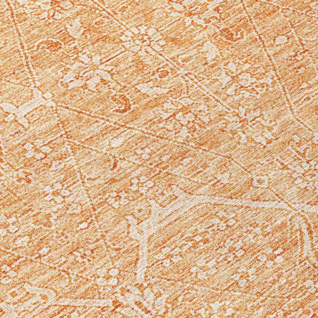 Virellia Orange Washable Indoor - Outdoor Rug - LOOMLAN - LOOMLAN Rugs - Outdoor Rugs