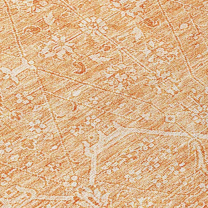 Virellia Orange Washable Indoor - Outdoor Rug - LOOMLAN - LOOMLAN Rugs - Outdoor Rugs