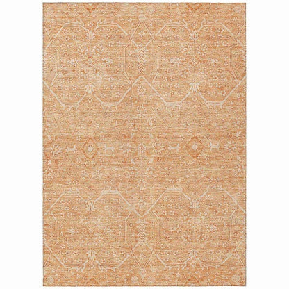 Virellia Orange Washable Indoor - Outdoor Rug - LOOMLAN - LOOMLAN Rugs - Outdoor Rugs