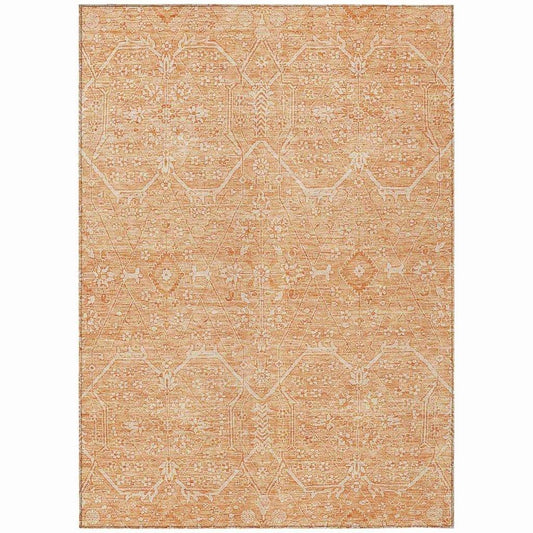 Virellia Orange Washable Indoor - Outdoor Rug - LOOMLAN - LOOMLAN Rugs - Outdoor Rugs