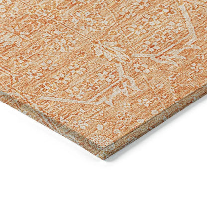 Virellia Orange Washable Indoor - Outdoor Rug - LOOMLAN - LOOMLAN Rugs - Outdoor Rugs
