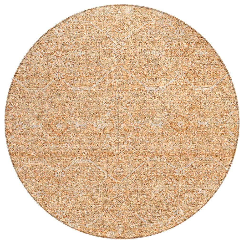 Virellia Orange Washable Indoor - Outdoor Rug - LOOMLAN - LOOMLAN Rugs - Outdoor Rugs