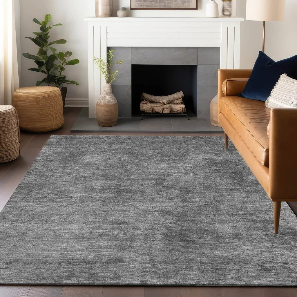 Virellis Gray Washable Indoor - Outdoor Rug - LOOMLAN - LOOMLAN Rugs - Outdoor Rugs