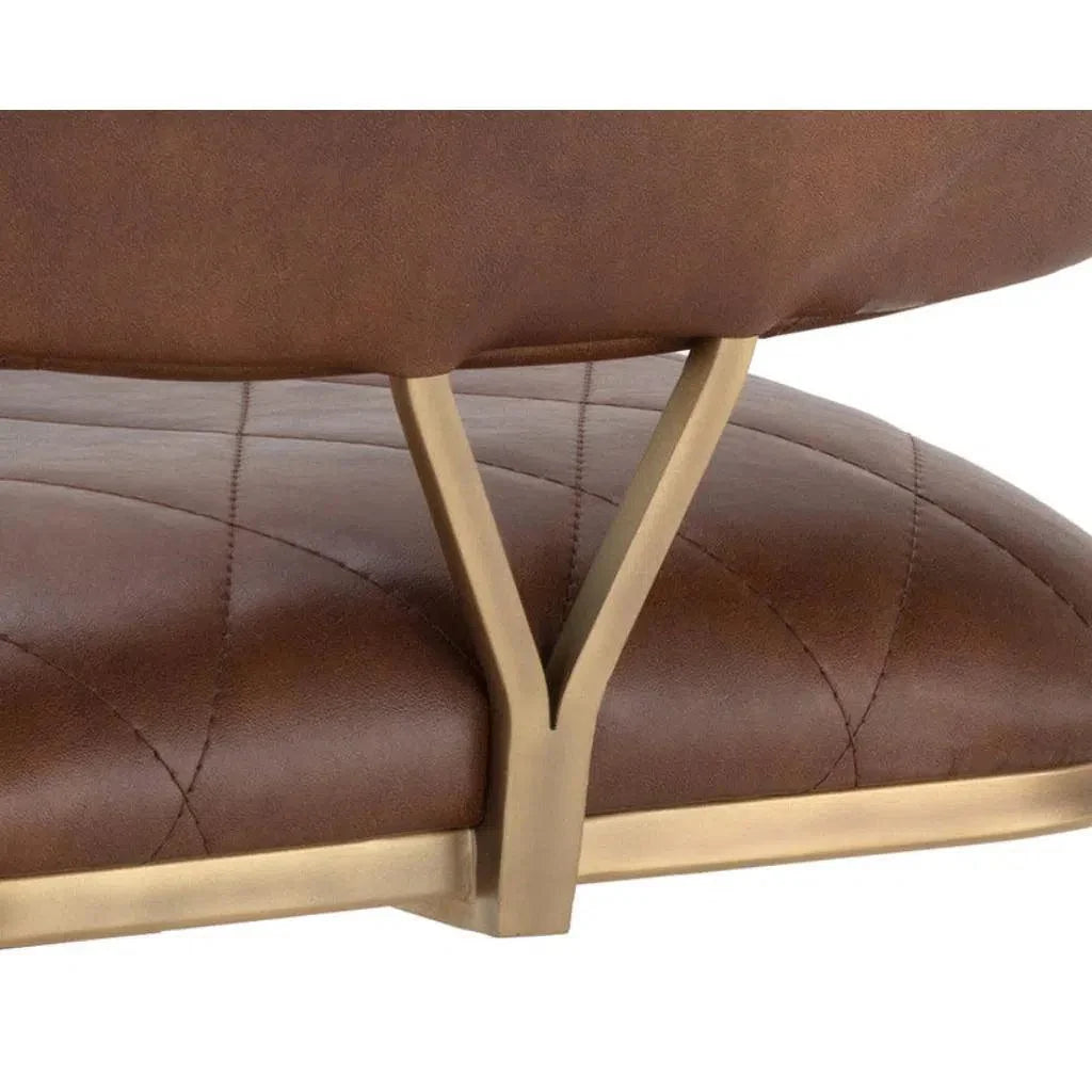 Virtu Leather Swivel Dining Chair 2PC - LOOMLAN - SUNPAN - Dining Chairs