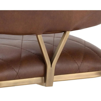 Virtu Leather Swivel Dining Chair 2PC - LOOMLAN - SUNPAN - Dining Chairs