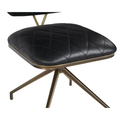 Virtu Leather Swivel Dining Chair 2PC - LOOMLAN - SUNPAN - Dining Chairs