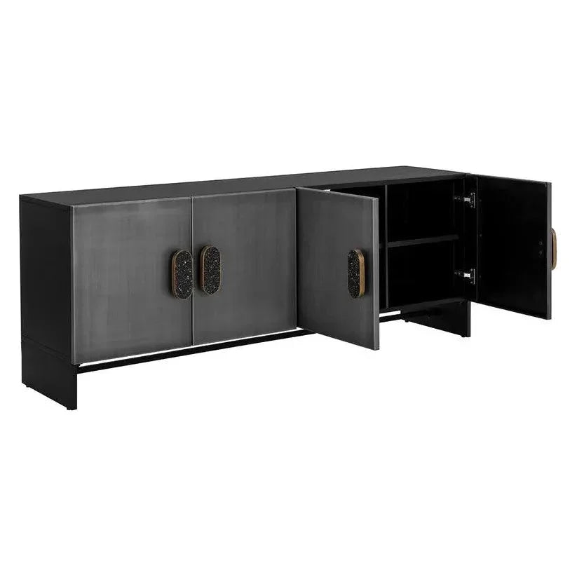 Viserys Sideboard Black Terrazzo Marble Handles - LOOMLAN - SUNPAN - Sideboards