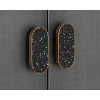 Viserys Sideboard Black Terrazzo Marble Handles - LOOMLAN - SUNPAN - Sideboards