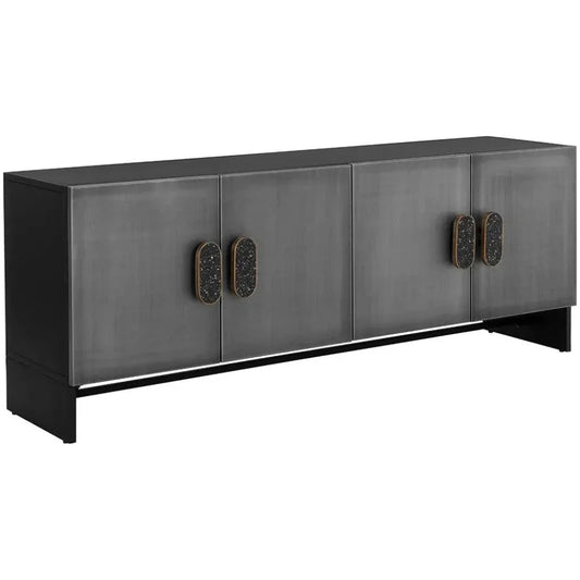 Viserys Sideboard Black Terrazzo Marble Handles - LOOMLAN - SUNPAN - Sideboards
