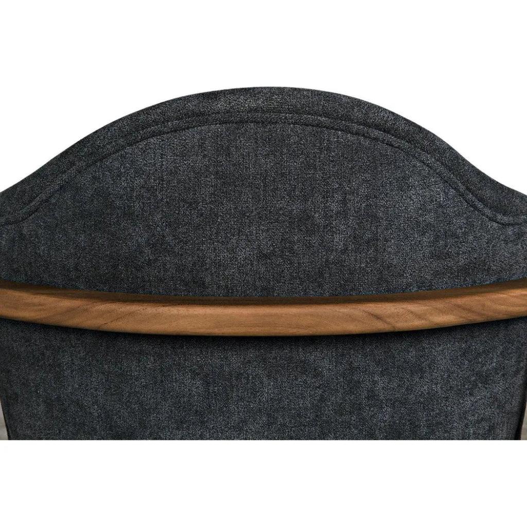 Vittorio Chair w/ Grey Fabric - LOOMLAN - Noir - Accent Chairs