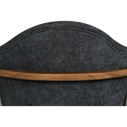 Vittorio Chair w/ Grey Fabric - LOOMLAN - Noir - Accent Chairs