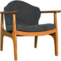 Vittorio Chair w/ Grey Fabric - LOOMLAN - Noir - Accent Chairs