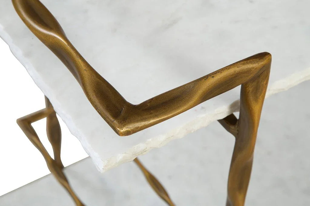 Vivian Metalic Gold Framed Bar Cart-Home Bar Carts-Furniture Classics-LOOMLAN