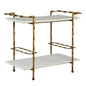 Vivian Metalic Gold Framed Bar Cart-Home Bar Carts-Furniture Classics-LOOMLAN