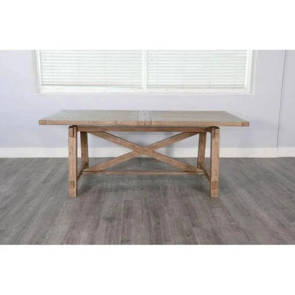 Vivian Rectangular Extension Table Light Brown-Dining Tables-Sunny D-LOOMLAN