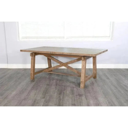 Vivian Rectangular Extension Table Light Brown-Dining Tables-Sunny D-LOOMLAN