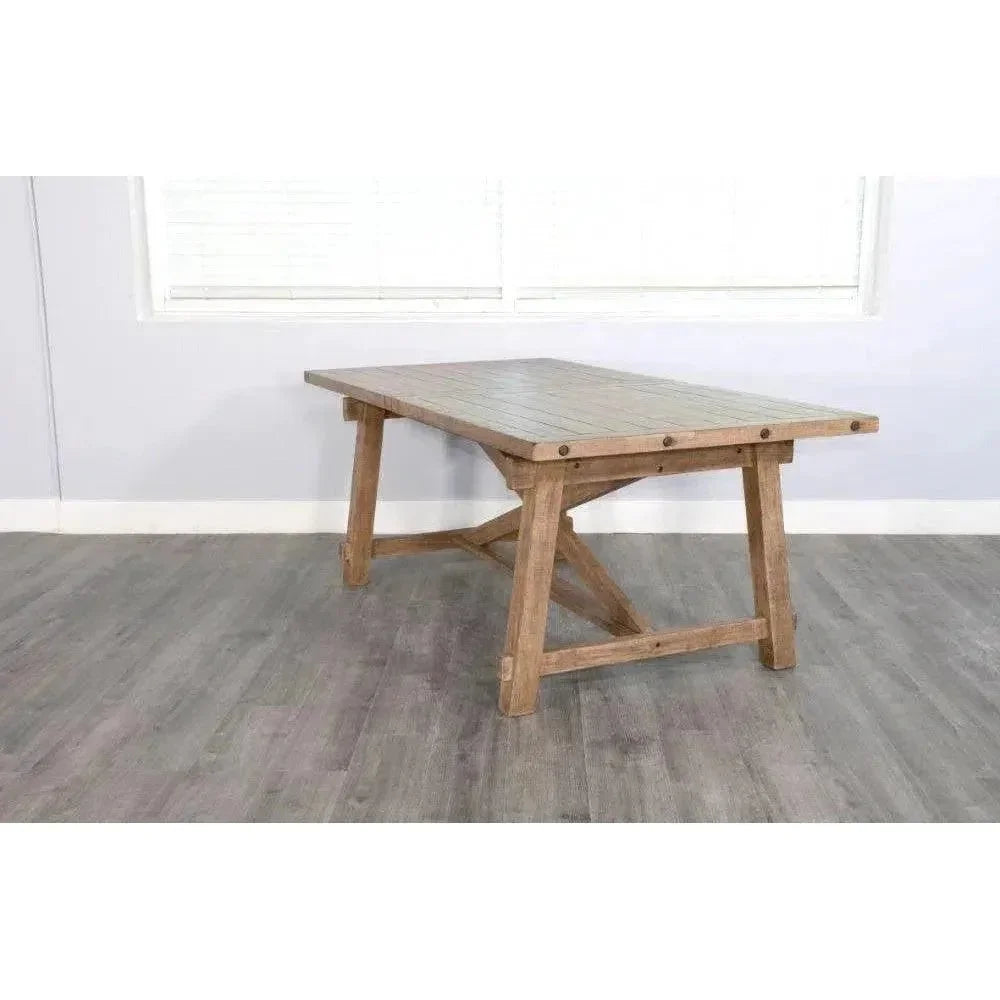 Vivian Rectangular Extension Table Light Brown-Dining Tables-Sunny D-LOOMLAN