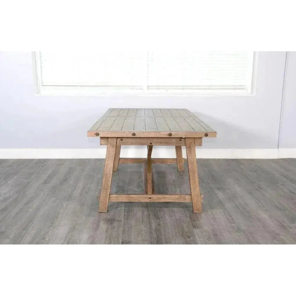 Vivian Rectangular Extension Table Light Brown-Dining Tables-Sunny D-LOOMLAN