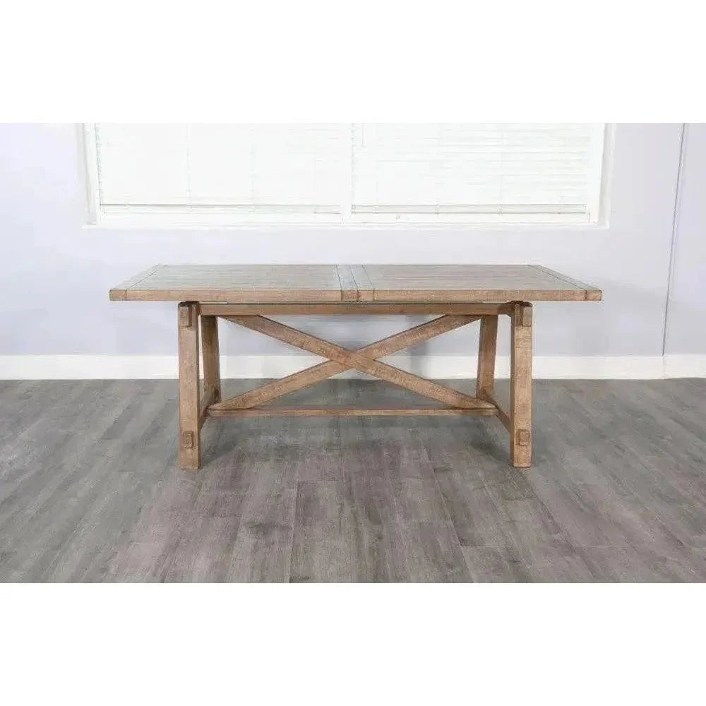 Vivian Rectangular Extension Table Light Brown-Dining Tables-Sunny D-LOOMLAN