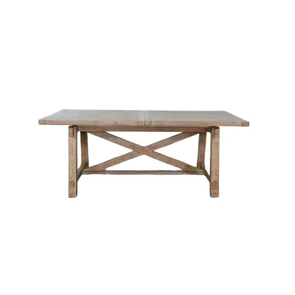 Vivian Rectangular Extension Table Light Brown-Dining Tables-Sunny D-LOOMLAN