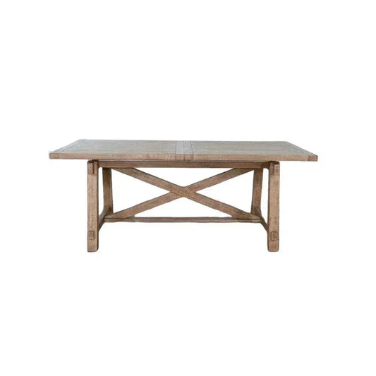 Vivian Rectangular Extension Table Light Brown-Dining Tables-Sunny D-LOOMLAN