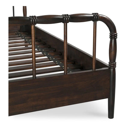 Vivian Solid Acacia Brown Wood Finish Bed - LOOMLAN - Moe's Home - Beds