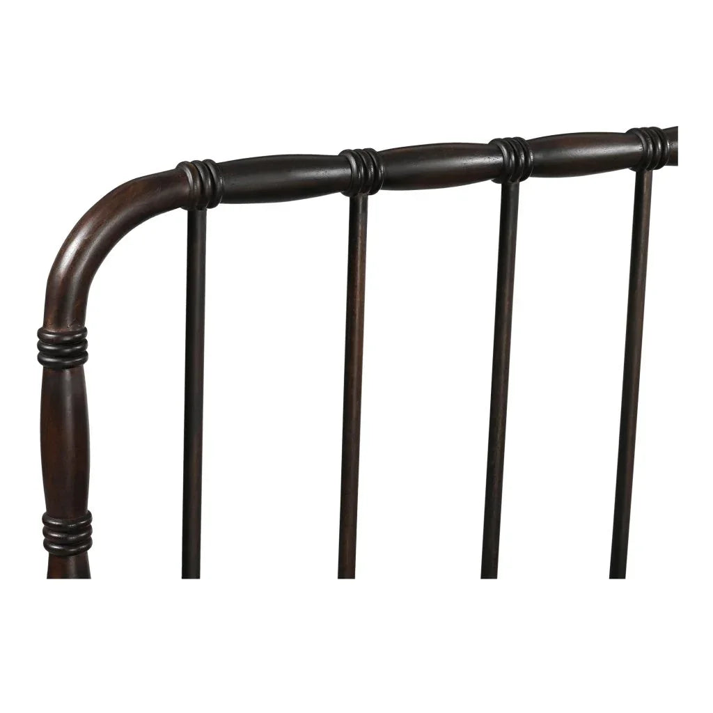 Vivian Solid Acacia Brown Wood Finish Bed - LOOMLAN - Moe's Home - Beds