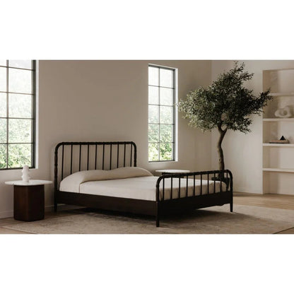 Vivian Solid Acacia Brown Wood Finish Bed - LOOMLAN - Moe's Home - Beds