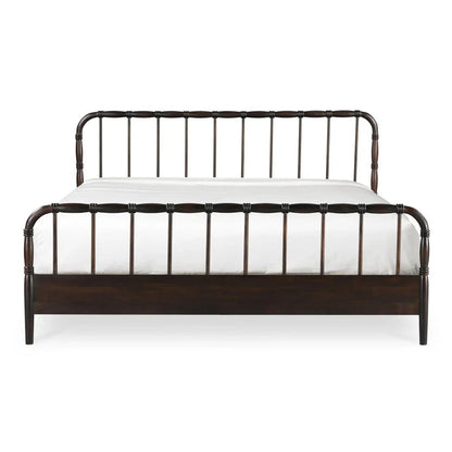 Vivian Solid Acacia Brown Wood Finish Bed - LOOMLAN - Moe's Home - Beds