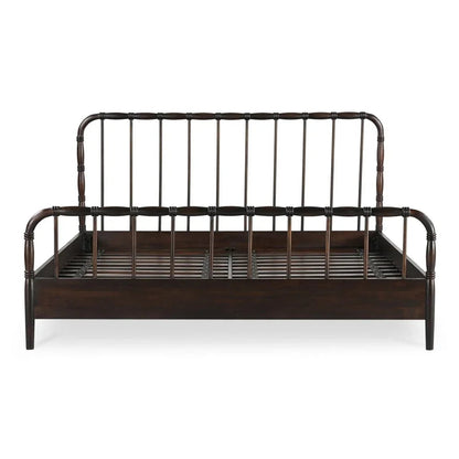 Vivian Solid Acacia Brown Wood Finish Bed - LOOMLAN - Moe's Home - Beds
