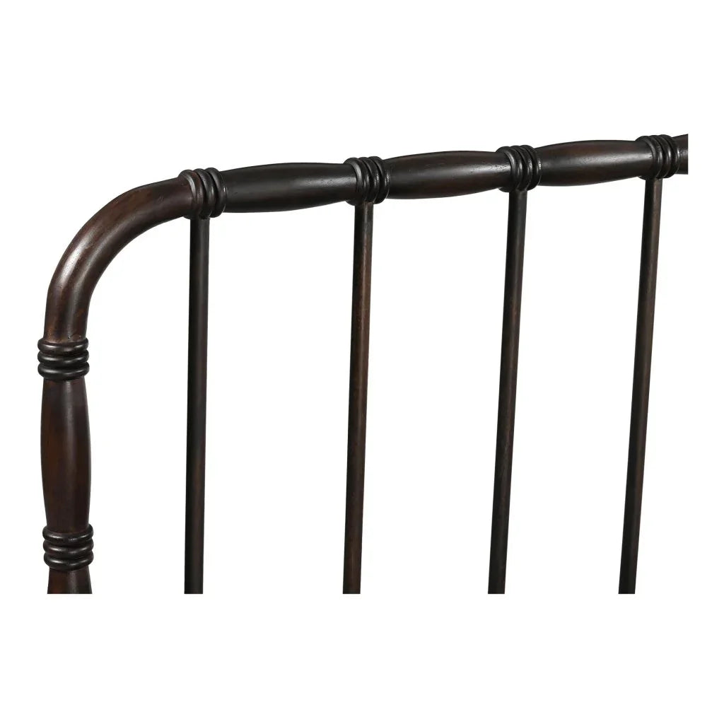 Vivian Solid Acacia Brown Wood Finish Bed - LOOMLAN - Moe's Home - Beds