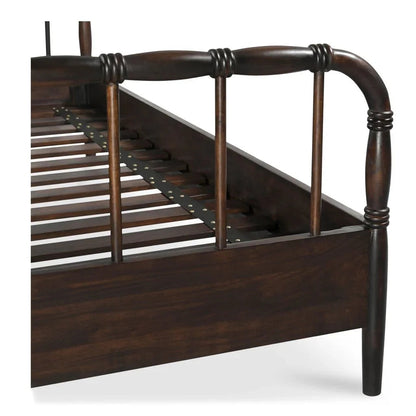 Vivian Solid Acacia Brown Wood Finish Bed - LOOMLAN - Moe's Home - Beds